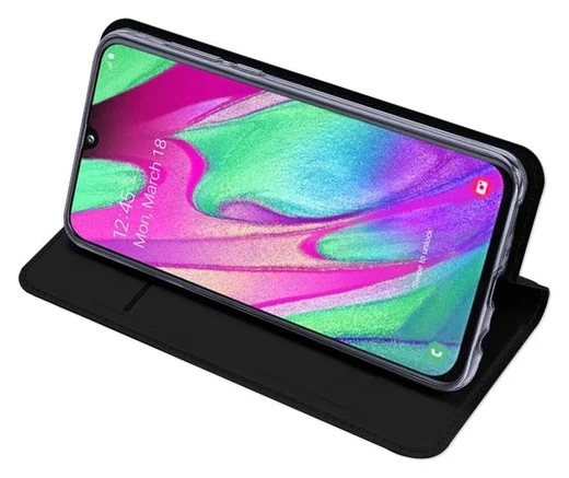Dux Ducis Samsung Galaxy A40 Bookcase Hoesje Zwart afbeelding 4