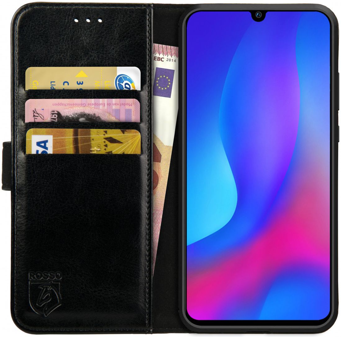 Rosso Element Huawei P Smart Plus (2019) Hoesje Book Cover Zwart afbeelding 1