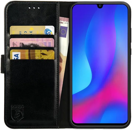 Rosso Element Huawei P Smart Plus (2019) Hoesje Book Cover Zwart afbeelding 1