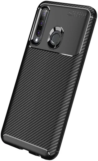 Huawei P Smart Plus (2019) Siliconen Carbon Hoesje Zwart afbeelding 8