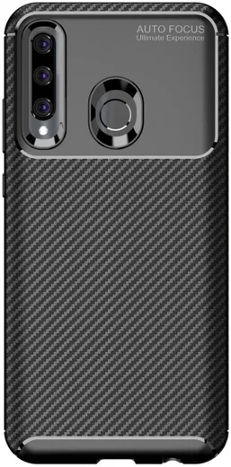 Huawei P Smart Plus (2019) Siliconen Carbon Hoesje Zwart afbeelding 5
