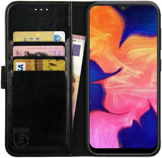Rosso Element Samsung Galaxy A10 Hoesje Book Cover Zwart afbeelding 1