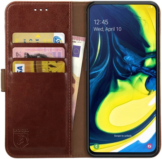 Rosso Element Samsung Galaxy A80 Hoesje Book Cover Bruin afbeelding 1