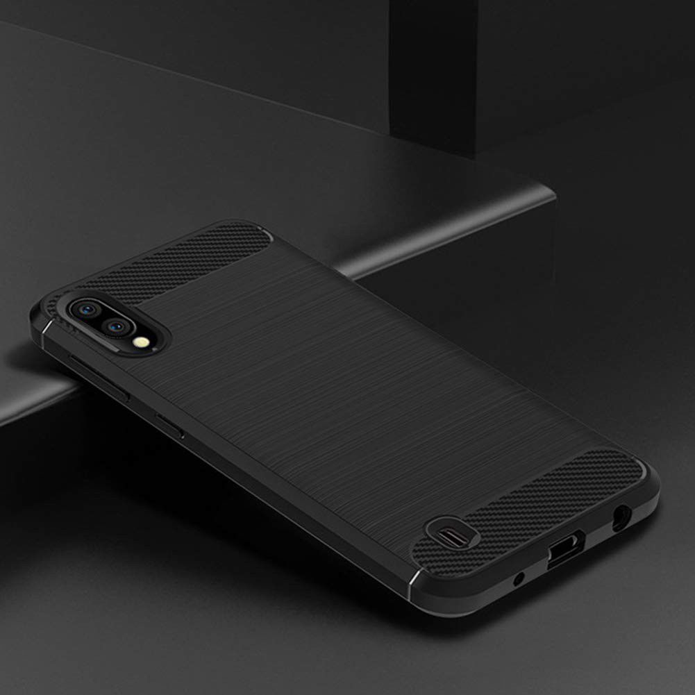 Samsung Galaxy A10 Geborsteld TPU Hoesje Zwart afbeelding 9