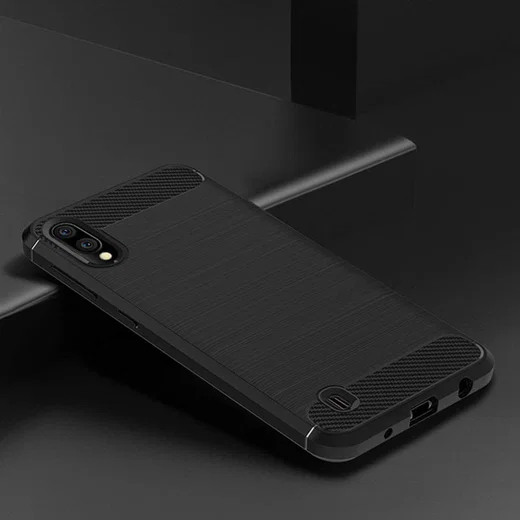 Samsung Galaxy A10 Geborsteld TPU Hoesje Zwart afbeelding 9