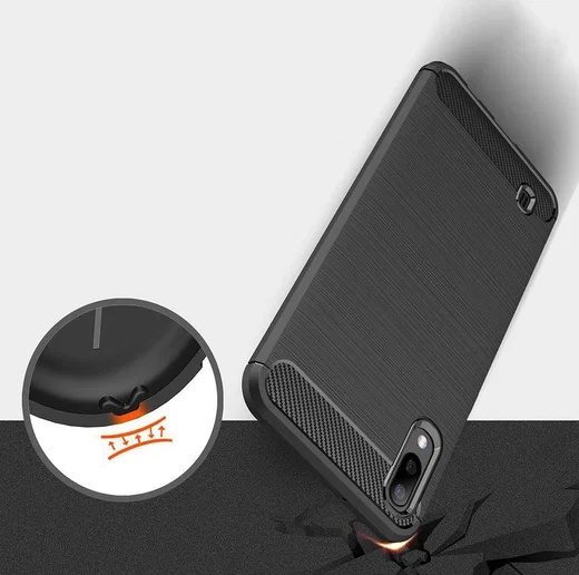 Samsung Galaxy A10 Geborsteld TPU Hoesje Blauw afbeelding 6