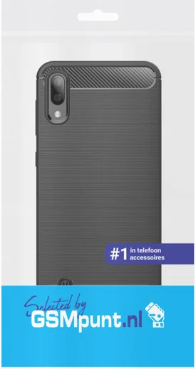 Samsung Galaxy A10 Geborsteld TPU Hoesje Blauw afbeelding 4