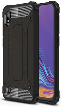 Samsung Galaxy A10 Hoesje Shock Proof Hybride Back Cover Zwart