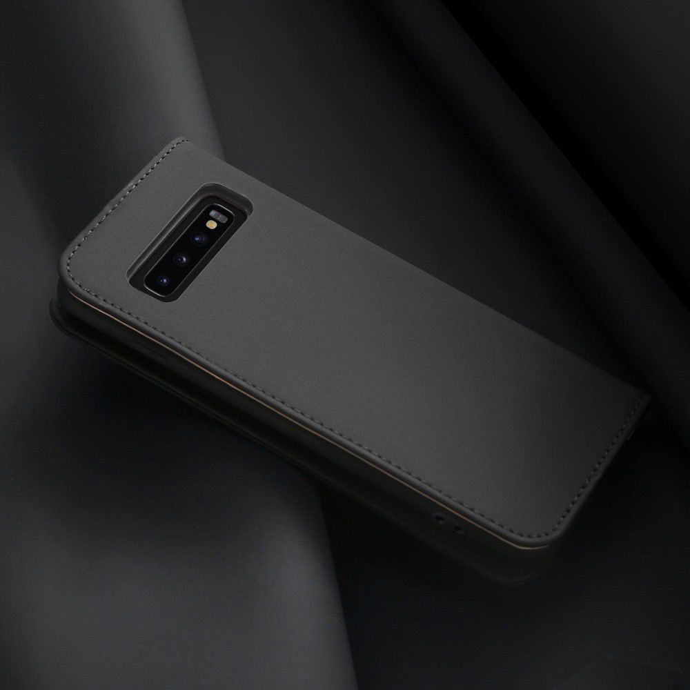 Dux Ducis Luxe Book Case Samsung Galaxy S10 Hoesje Echt Leer Zwart afbeelding 12