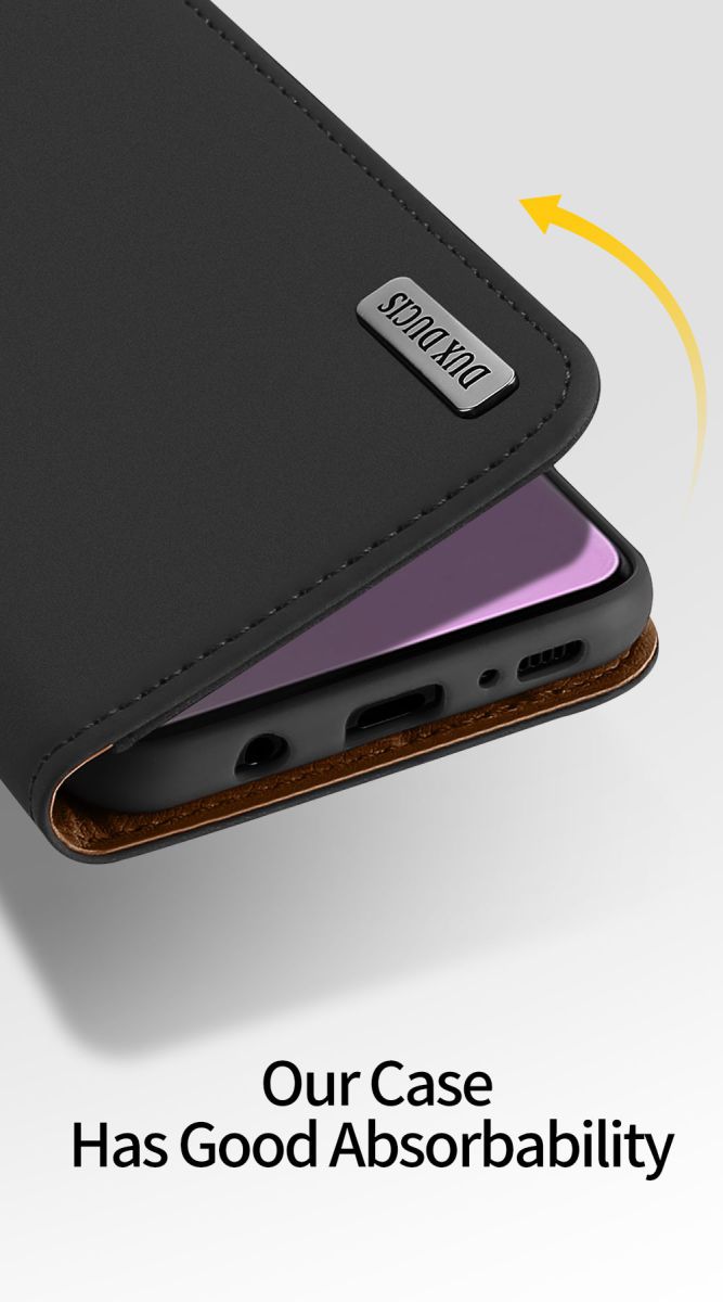 Dux Ducis Luxe Book Case Samsung Galaxy S10 Hoesje Echt Leer Zwart afbeelding 4