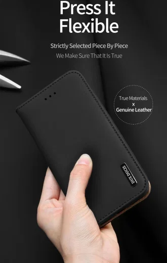 Dux Ducis Luxe Book Case Samsung Galaxy S10 Hoesje Echt Leer Zwart afbeelding 7