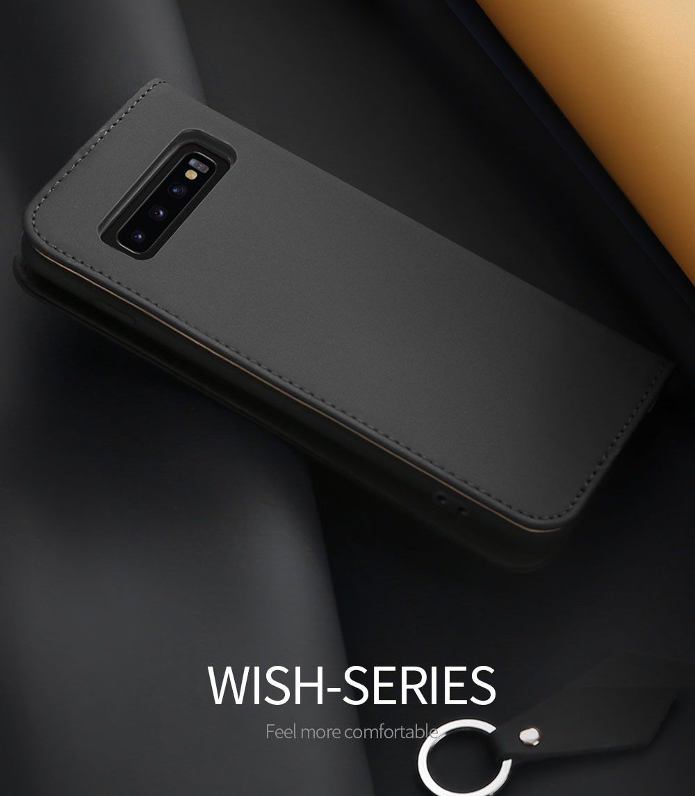 Dux Ducis Luxe Book Case Samsung Galaxy S10 Hoesje Echt Leer Zwart afbeelding 10