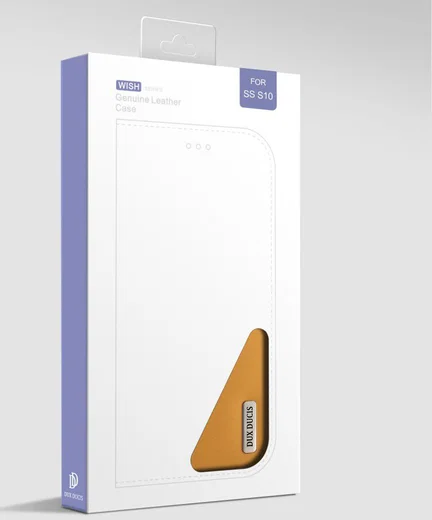 Dux Ducis Luxe Book Case Samsung Galaxy S10 Hoesje Echt Leer Khaki afbeelding 8