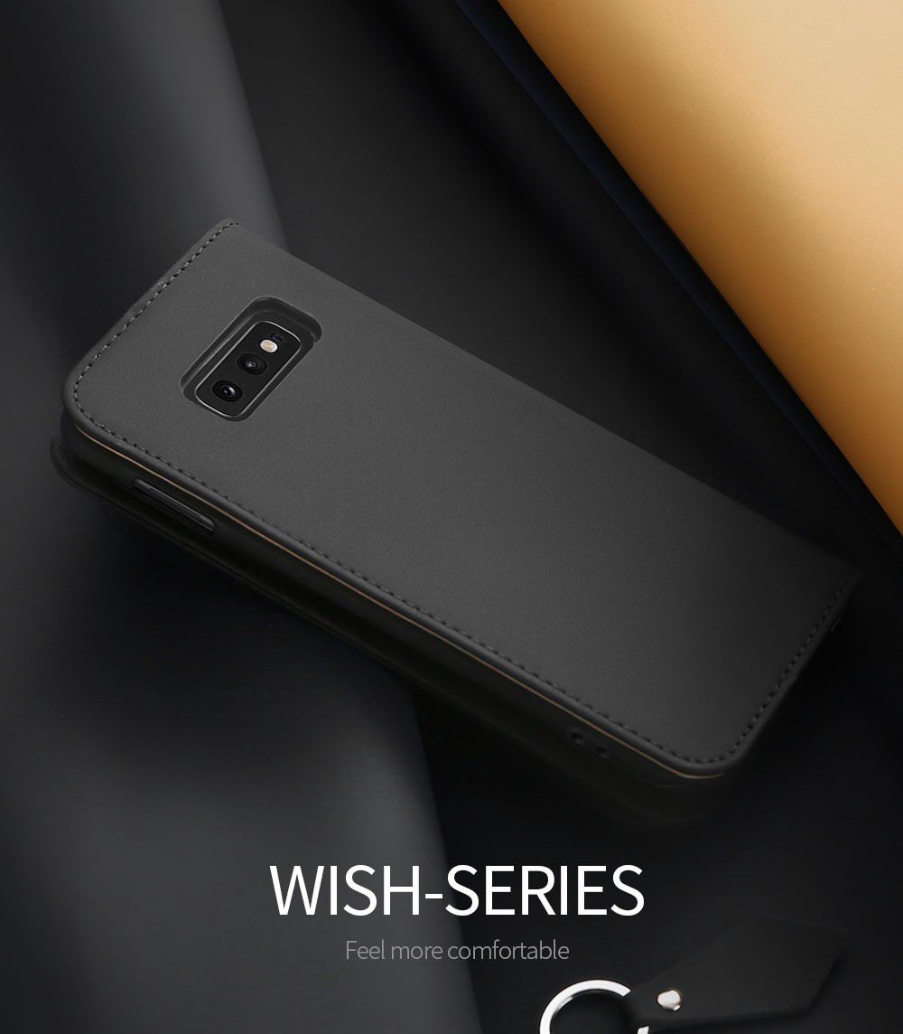 Dux Ducis Luxe Book Case Samsung Galaxy S10E Hoesje Echt Leer Zwart afbeelding 6