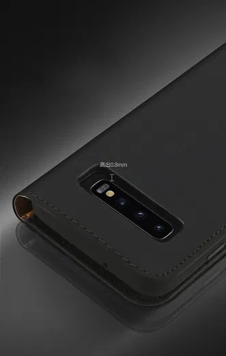 Dux Ducis Luxe Bookcase Samsung Galaxy S10 Plus Hoesje Echt Leer Zwart afbeelding 15