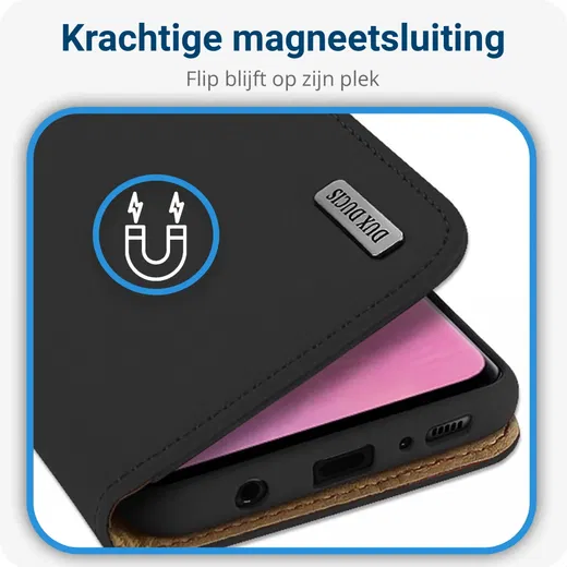 Dux Ducis Luxe Bookcase Samsung Galaxy S10 Plus Hoesje Echt Leer Zwart afbeelding 6