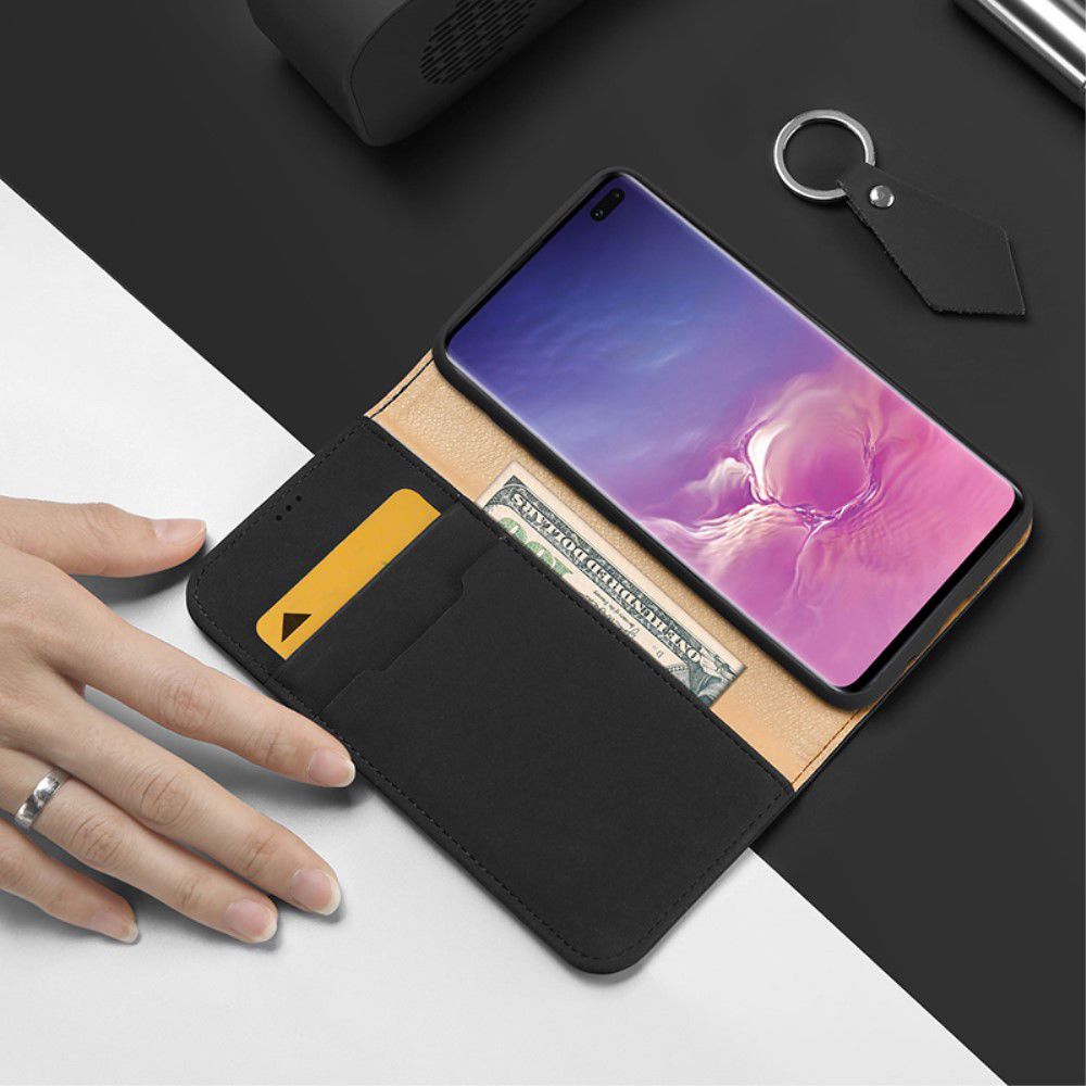 Dux Ducis Luxe Bookcase Samsung Galaxy S10 Plus Hoesje Echt Leer Zwart afbeelding 7