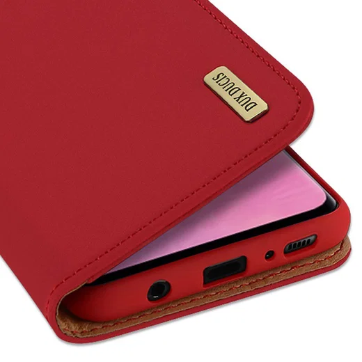 Dux Ducis Luxe Bookcase Samsung Galaxy S10 Plus Hoesje Echt Leer Rood afbeelding 8