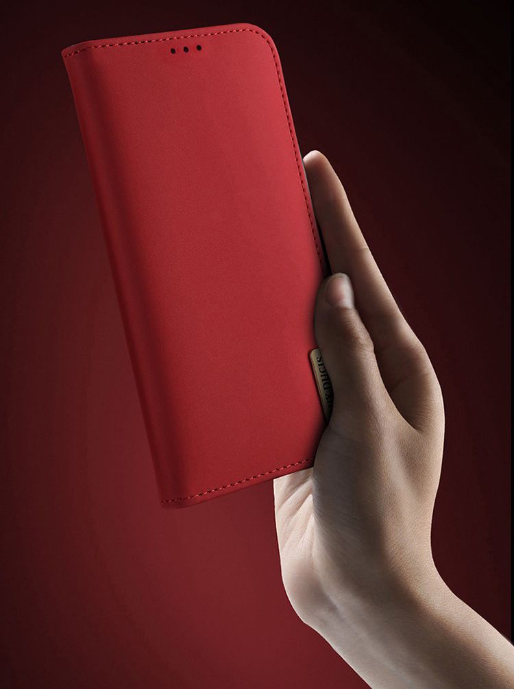 Dux Ducis Luxe Bookcase Samsung Galaxy S10 Plus Hoesje Echt Leer Rood afbeelding 10