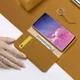 Dux Ducis Luxe Bookcase Samsung Galaxy S10 Plus Hoesje Echt Leer Khaki afbeelding 2