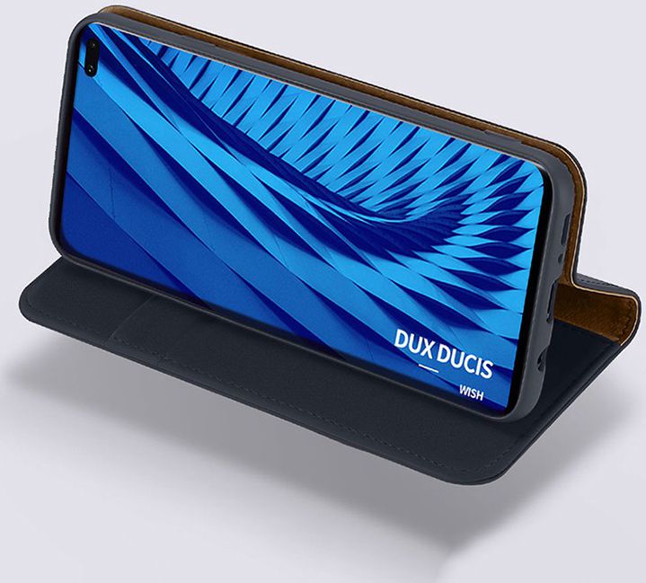 Dux Ducis Luxe Bookcase Samsung Galaxy S10 Plus Hoesje Echt Leer Blauw afbeelding 9