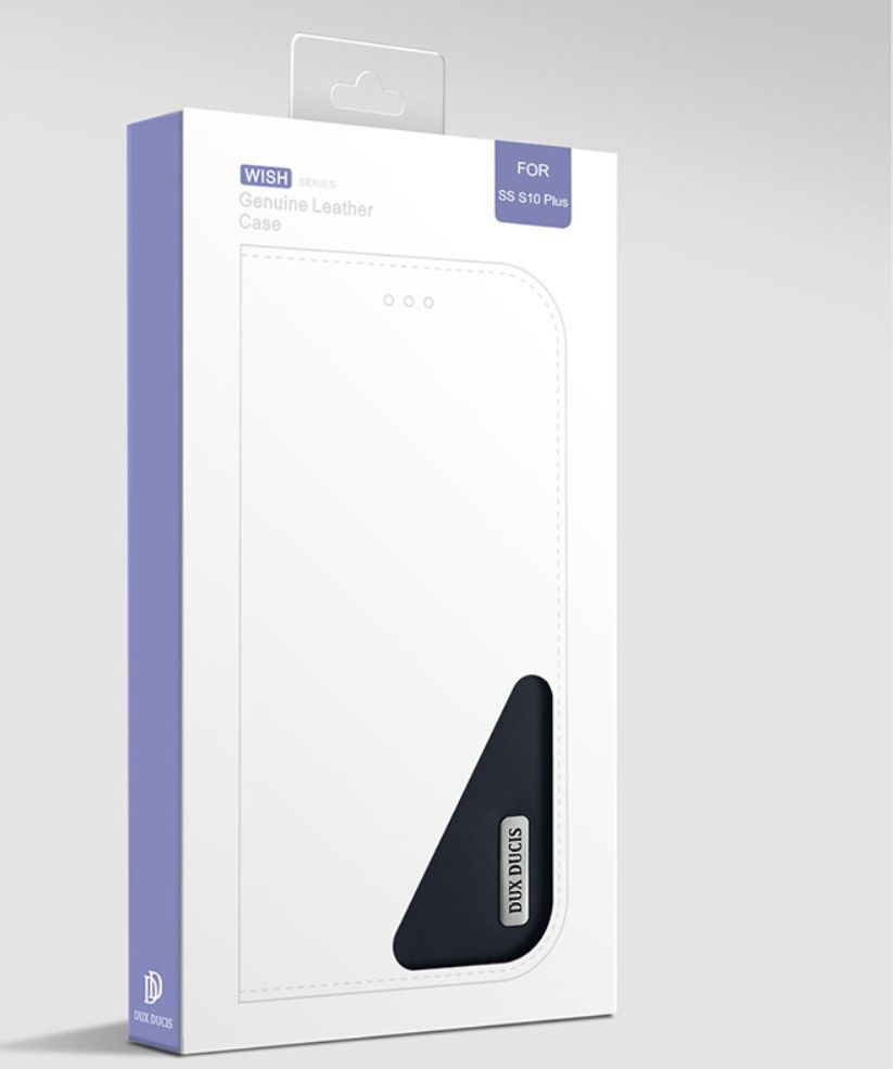 Dux Ducis Luxe Bookcase Samsung Galaxy S10 Plus Hoesje Echt Leer Blauw afbeelding 11