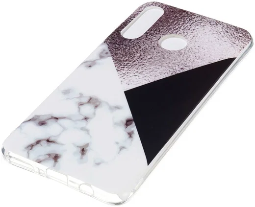 Huawei P30 Lite TPU Hoesje met Marmer Opdruk Bruin afbeelding 3