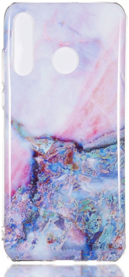 Huawei P30 Lite TPU Hoesje met Marmer Opdruk Blauw afbeelding 1