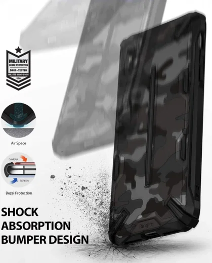 Ringke Dual X Apple iPhone XS Max Hoesje Camo Zwart afbeelding 2
