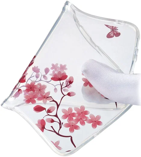 Samsung Galaxy A70 Transparant TPU Hoesje met Bloemen Print afbeelding 3