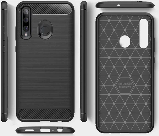Huawei P Smart Plus (2019) Geborsteld TPU Hoesje Zwart afbeelding 9