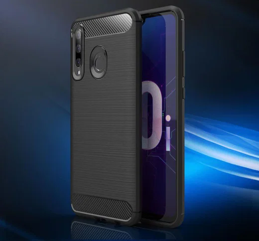 Huawei P Smart Plus (2019) Geborsteld TPU Hoesje Zwart afbeelding 10