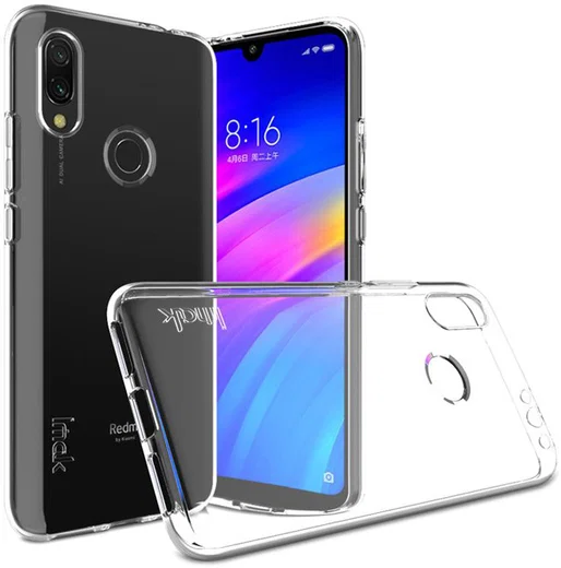 IMAK UX-5 Series Xiaomi Redmi 7 Hoesje Flexibel en Dun TPU Transparant afbeelding 2