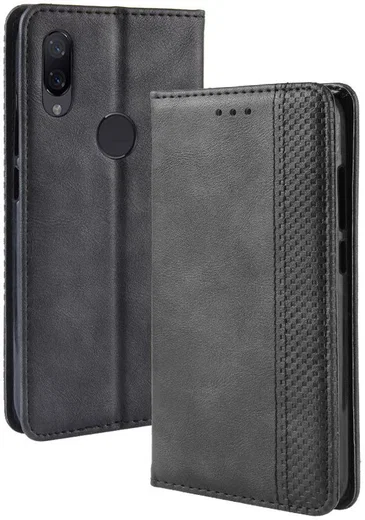 Xiaomi Redmi 7 Vintage Portemonnee Hoesje Zwart afbeelding 10