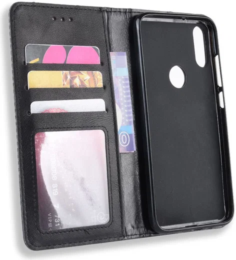 Xiaomi Redmi 7 Vintage Portemonnee Hoesje Zwart afbeelding 11