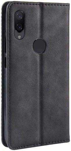 Xiaomi Redmi 7 Vintage Portemonnee Hoesje Zwart afbeelding 5