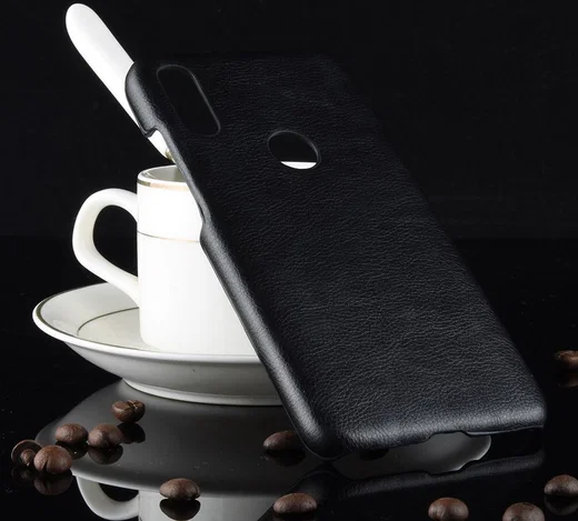 Xiaomi Redmi 7 Hoesje met Kunstleer Coating Zwart afbeelding 5