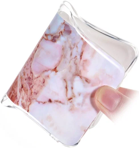 Samsung Galaxy A40 TPU Back Cover met Marmer Print Roze Goud afbeelding 3
