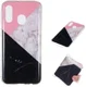 Samsung Galaxy A40 TPU Back Cover met Marmer Print Roze Zwart afbeelding 5