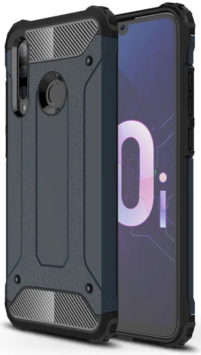 Huawei P Smart Plus 2019 Hybride Hoesje Donker Blauw afbeelding 1