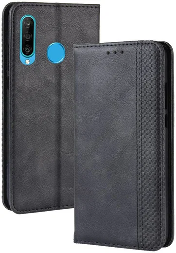 Huawei P Smart Plus 2019 Vintage Portemonnee Hoesje Zwart afbeelding 9
