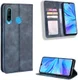 Huawei P Smart Plus 2019 Vintage Portemonnee Hoesje Blauw afbeelding 3