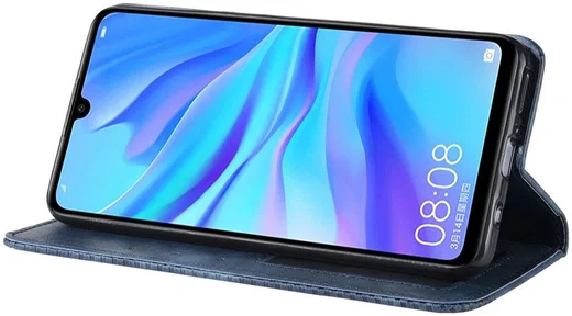 Huawei P Smart Plus 2019 Vintage Portemonnee Hoesje Blauw afbeelding 6