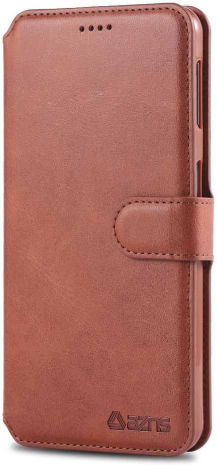 AZNS Samsung Galaxy A50 Book Case Hoesje Wallet Kunst Leer Bruin afbeelding 3