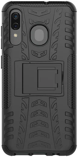 Samsung Galaxy A50 Backcover Hoesje Shockproof Hybride Kickstand Zwart afbeelding 2