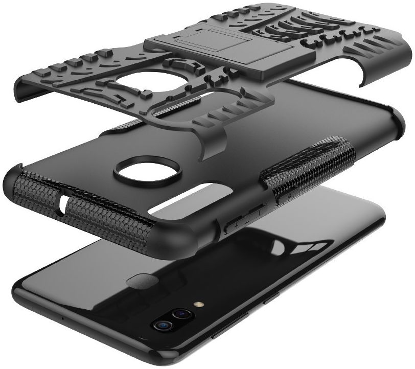 Samsung Galaxy A50 Backcover Hoesje Shockproof Hybride Kickstand Zwart afbeelding 5