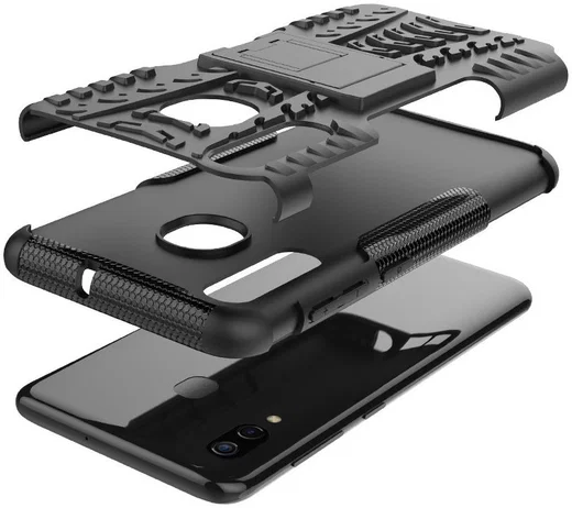 Samsung Galaxy A50 Backcover Hoesje Shockproof Hybride Kickstand Zwart afbeelding 5
