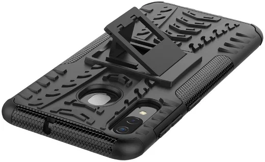 Samsung Galaxy A50 Backcover Hoesje Shockproof Hybride Kickstand Zwart afbeelding 6
