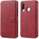 AZNS Huawei P30 Lite Portemonnee Stand Hoesje Rood afbeelding 2