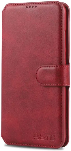 AZNS Huawei P30 Lite Portemonnee Stand Hoesje Rood afbeelding 3